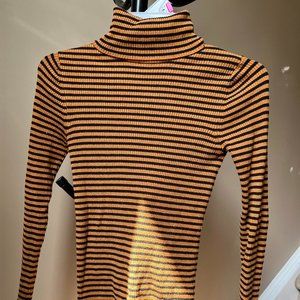 Brown & Black Striped Medium Sized Turtle-Neck
